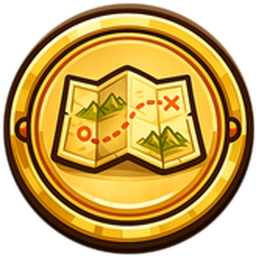 Folded map medal